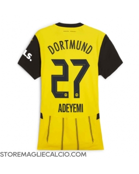 Borussia Dortmund Karim Adeyemi #27 Maglia Gara Casa Repliche 2024-25 Donna Maniche Corte